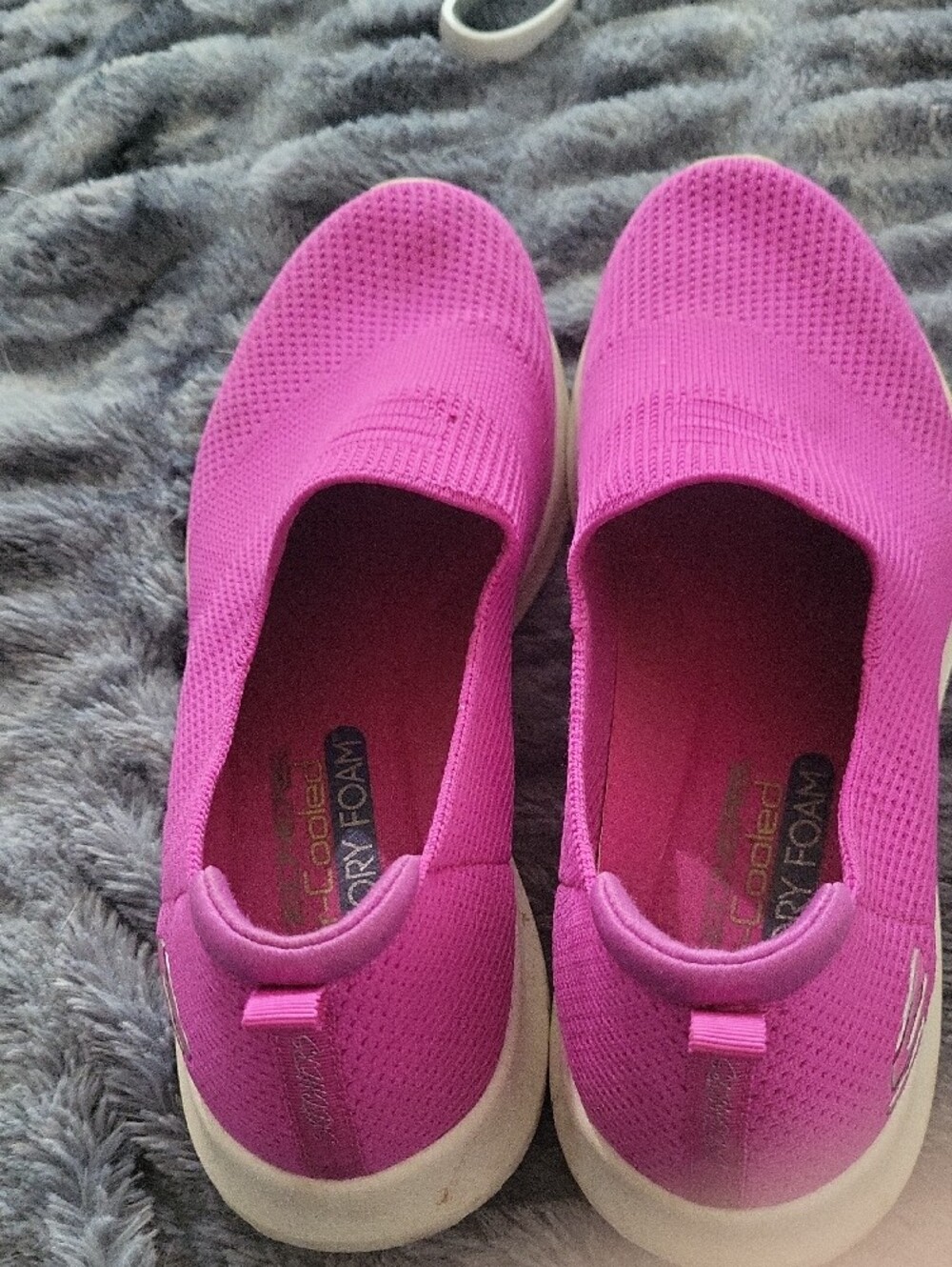 Skechers Women's Slip-On Athletic Sneakers in Bright Pink - Picture 3 of 6